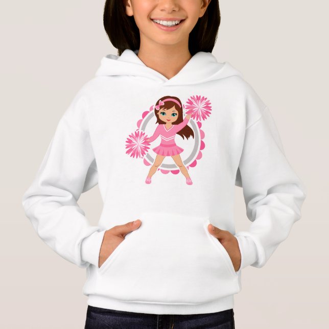 Brunette Pom-pom girl rose - Mignonne Cheval (Devant)