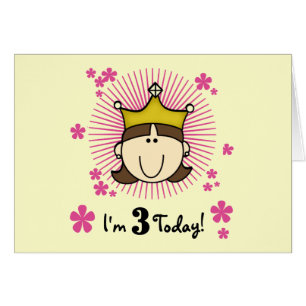 Brunette Princesse 3e Anniversaire Tshirts et cade