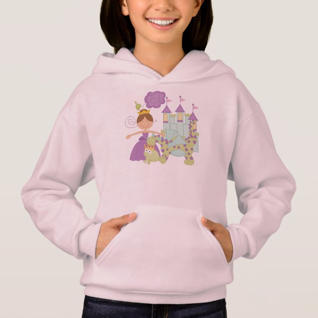Brünette Prinzessin Hoodie (Vorderseite)