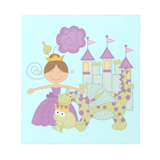 Brünette Prinzessin Notizblock (Vorderseite)