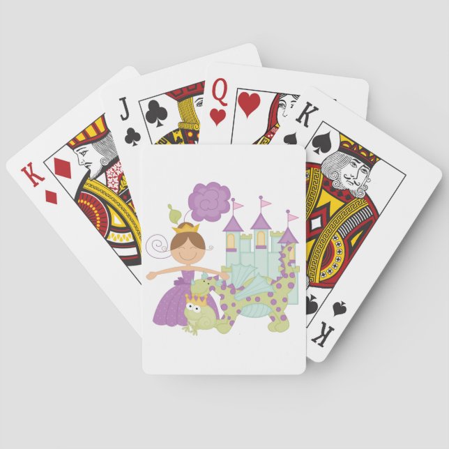 Brünette Prinzessin Spielkarten (Rückseite)