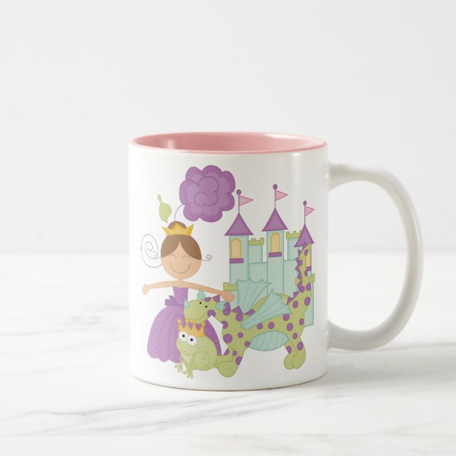 Brünette Prinzessin Zweifarbige Tasse (Rechts)
