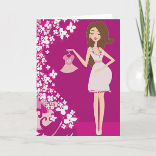 brünette Schwangere Ankündigung