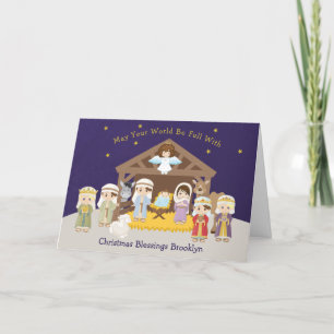 Brünette Weihnachtskarte Feiertagskarte