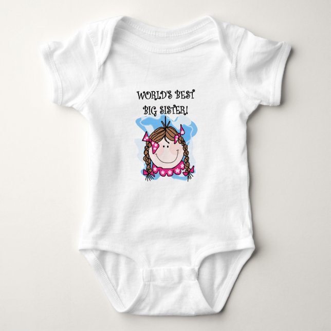 Brunette World's Best Big Sister Tshirts and Gifts (Devant)