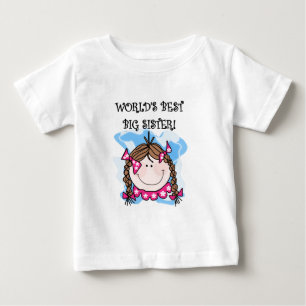 Brunette World's Best Big Sister Tshirts and Gifts