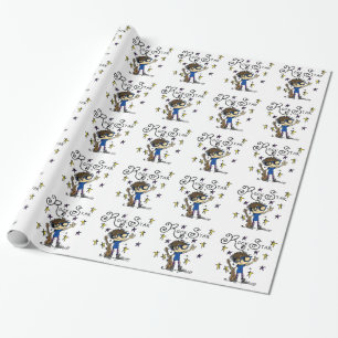 Brünetter Felsen-Stern Geschenkpapier