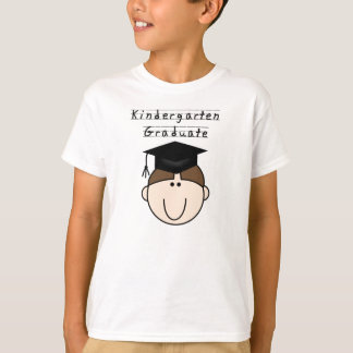 Brünetter Jungen-Kindergarten-Absolvent T-Shirt