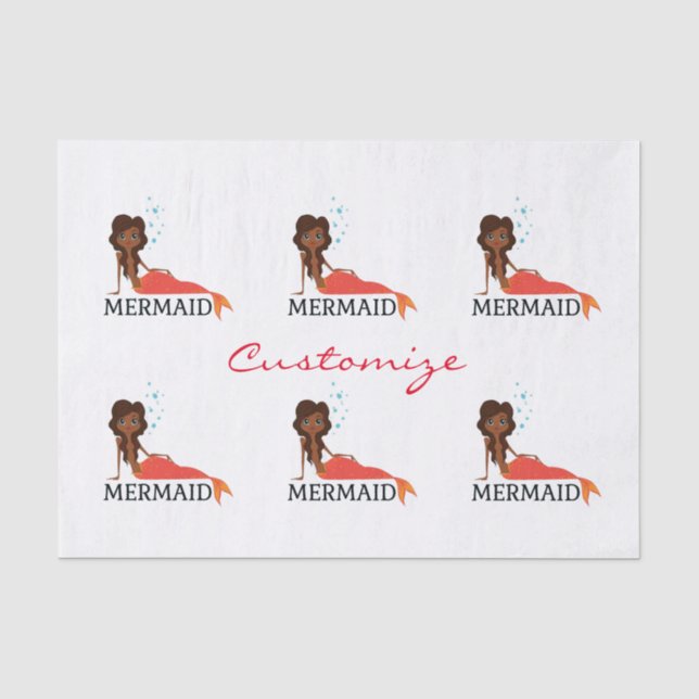 Brünetter Mermaid Thunder_Cove Seidenpapier (Vorderseite)