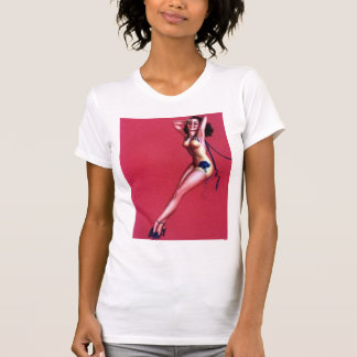 Brünetter Pinup T-Shirt
