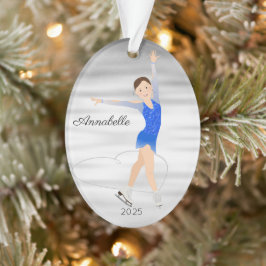 Brünetter Skater Ornament