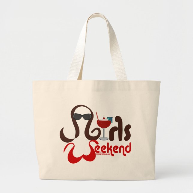Brunettes in Bikinis - Girls Weekend Spaß! Jumbo Stoffbeutel (Vorne)
