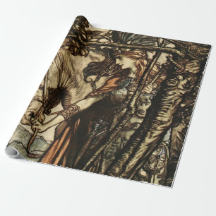 "Brunhilde Led Your Horse" von Arthur Rackham Geschenkpapier