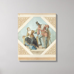 Brunhilde und Hagen, Illustration für 'das Niebel Leinwanddruck