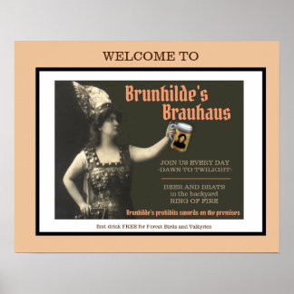 BRUNHILDES BRAUHAUS-BAR POSTER