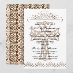 Brunissez les invitations croisées de la première