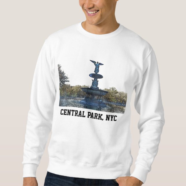 Brunnen-Engel des Central Park-NYC Bethesda Sweatshirt (Vorderseite)