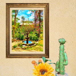 Brunnen & Garten Mexiko Poster