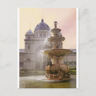 Brunnen, Gebäude der Königlichen Ausstellung, Melb Postkarte