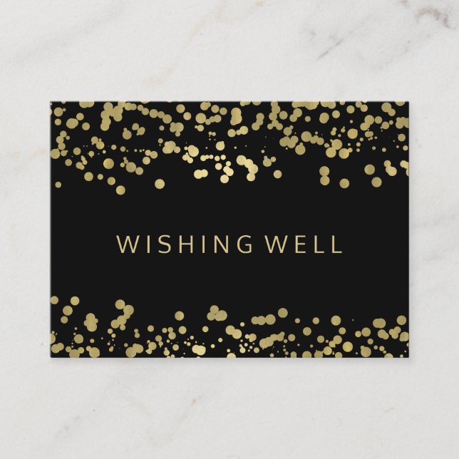 Brunnen Gold Foil Confetti Begleitkarte (Vorderseite)