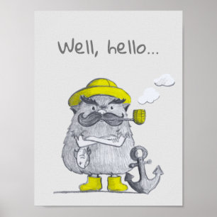 Brunnen hallo/altes Salz-Monster Poster