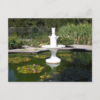 Brunnen im botanischen Garten Postkarte