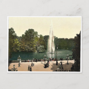 Brunnen im Kurpark, Wiesbaden, Hessen-Nassau, Postkarte