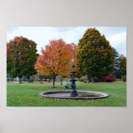 Brunnen in Lyndonville, Vermont, Bandstand Park Poster