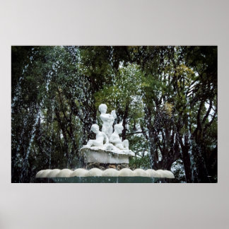 Brunnen in Varna, Bulgarien Poster