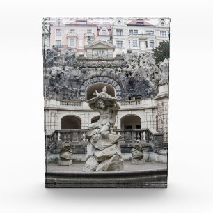 Brunnen mit Neptun-Statue in Prag Fotoblock
