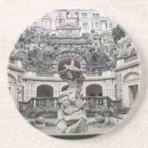 Brunnen mit Neptun-Statue in Prag Getränkeuntersetzer