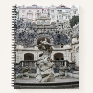 Brunnen mit Neptun-Statue in Prag Notizbuch