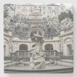 Brunnen mit Neptun-Statue in Prag Steinuntersetzer
