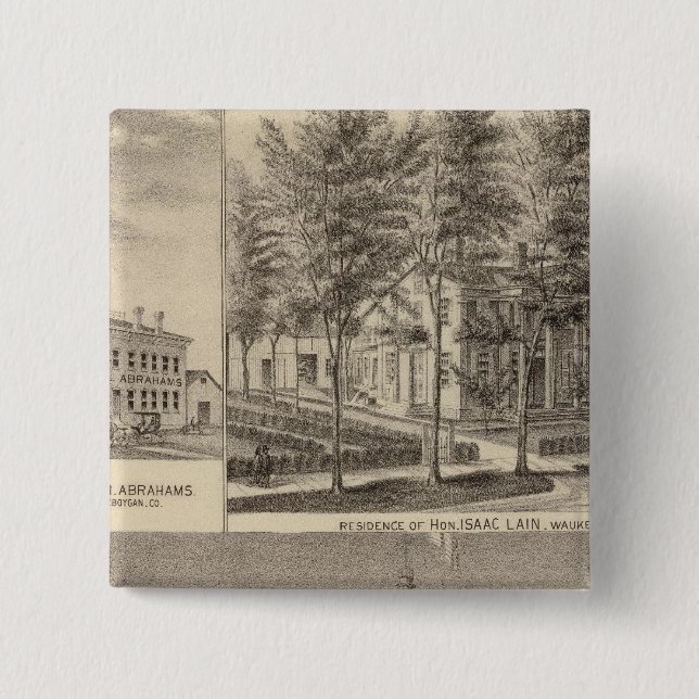Brunnen Spring House & Lain Button (Vorderseite)
