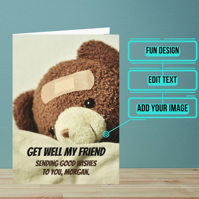 Brunnen Teddy Bear Next Generation Karte (Send this lovely card to your loved one who is brave in the face of an accident or illness.)