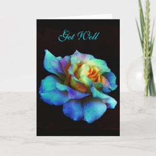 Brunnen-Turquoise-Regenbogen-Rose Karte