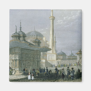 Brunnen und Platz von St. Sophia, Istanbul, Engra Magnet