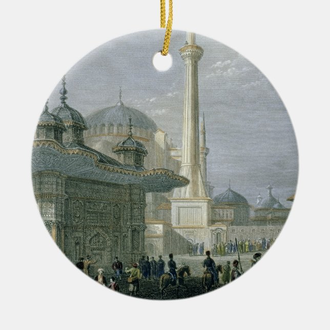 Brunnen und Quadrat von St. Sophia, Istanbul, Keramik Ornament (Vorne)