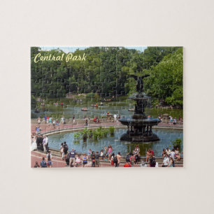 Brunnen und See im Central Park, New York City