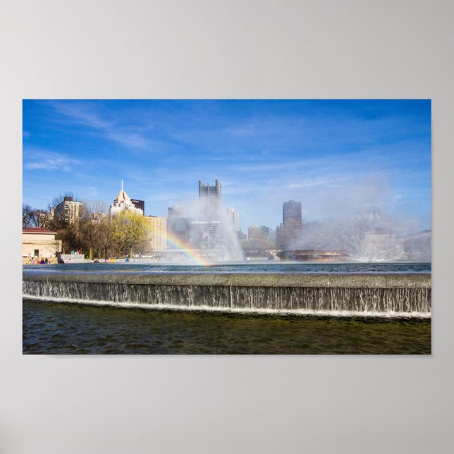 Brunnen von Point Staat Park, Pittsburgh, PA Poster (Vorne)