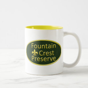 Brunnen-Wappen-Konserven-Oval Zweifarbige Tasse
