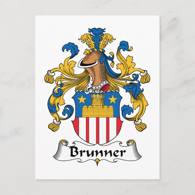 Brunner Familienwappen Postkarte (Vorderseite)