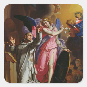 Bruno im Gebet, 1671 Quadratischer Aufkleber