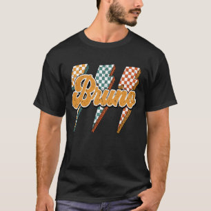 Bruno Karierter Bolzen Ich liebe Bruno Groovy 70er T-Shirt