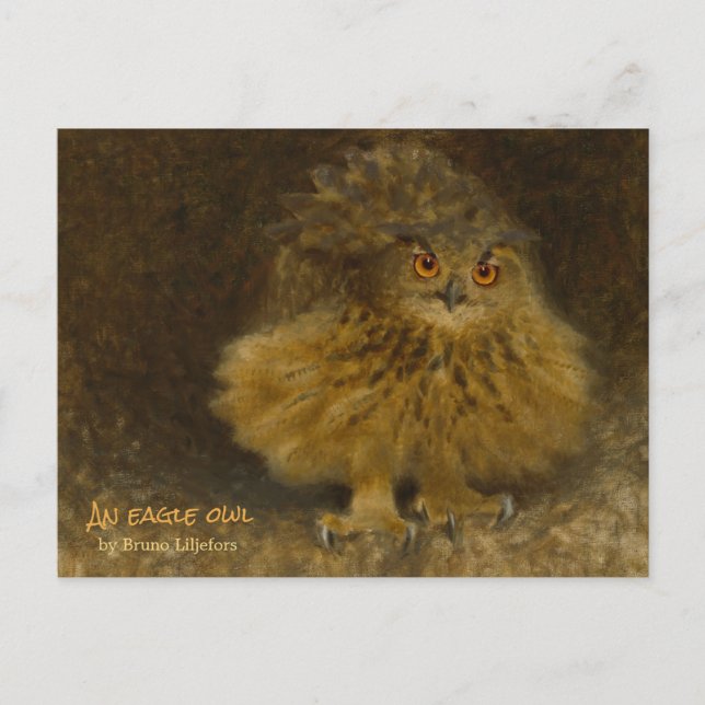 Bruno Liljefors Eagle owl CC0710 Wildlife Postkarte (Vorderseite)