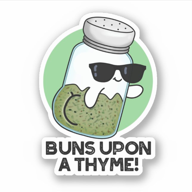 Bruns auf einem Thyme Funny Herb Pub Aufkleber (Vorderseite)