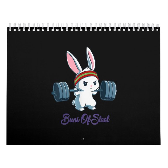 Bruns von Ness Rabbit Bunny Lover Gym Workout Funn Kalender (Titelbild)