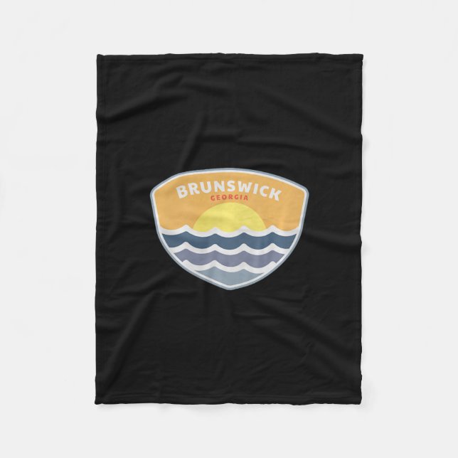 Brunswick Georgia Beach Ga Sunset Vacation Souveni Fleecedecke (Vorderseite)