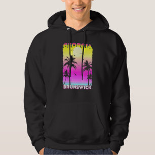Brunswick Georgia Ga Summer Vintag Sunset Hoodie