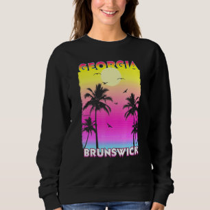 Brunswick Georgia Ga Summer Vintag Sunset Sweatshirt
